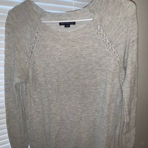 Light Gray AE ribbed sweater